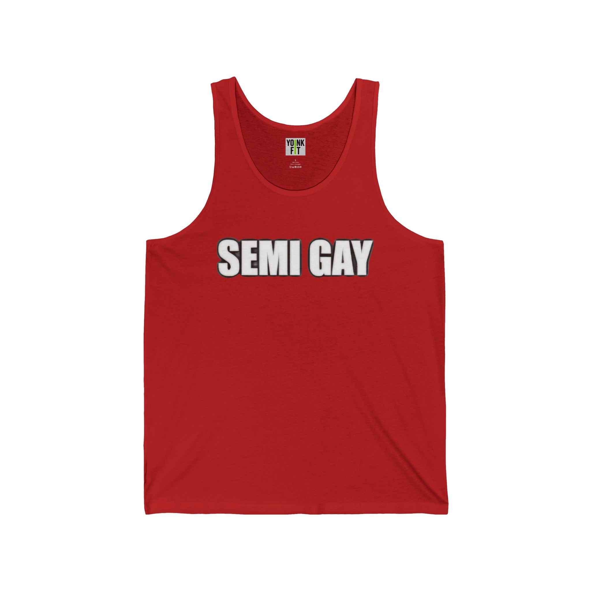Unisex Jersey Tank- Semi Gay