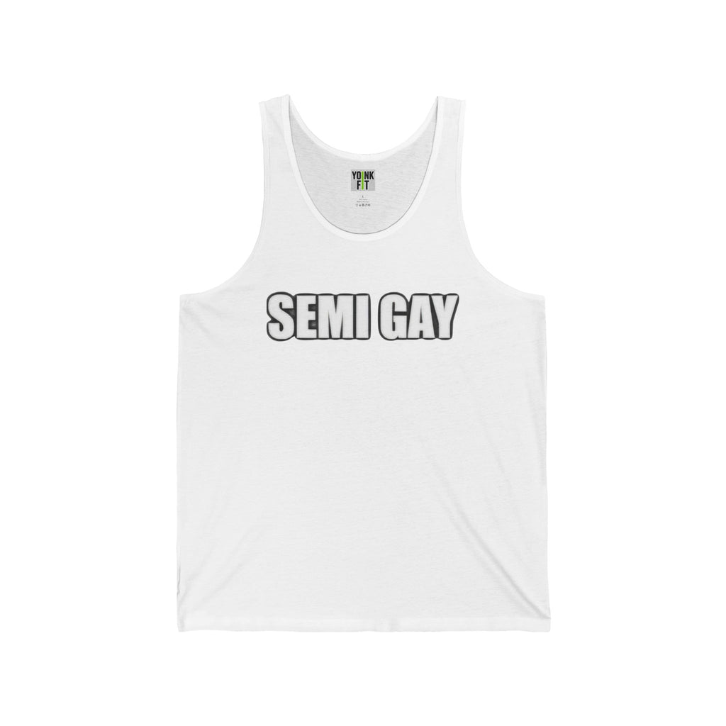 Unisex Jersey Tank- Semi Gay