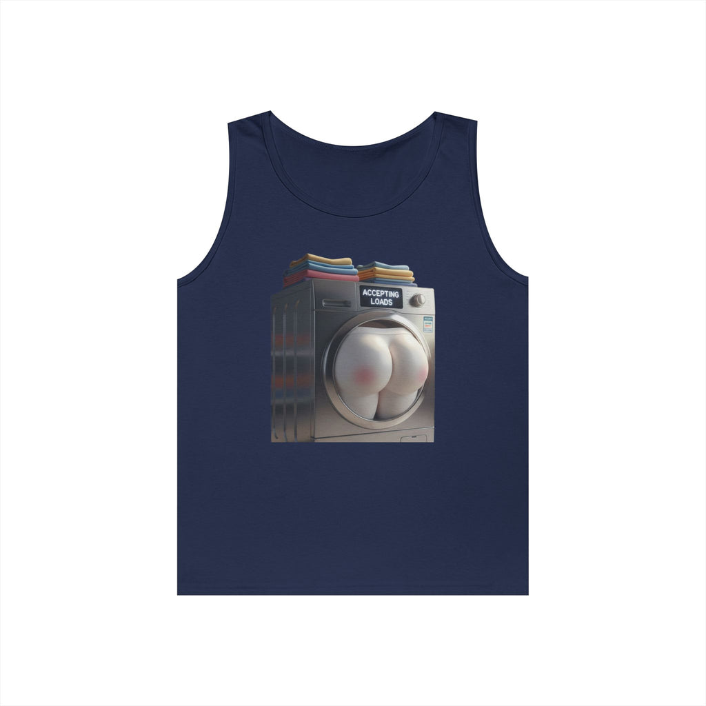 Accepting Loads - Graphic Tank Top — Retro Laundry Machine Art