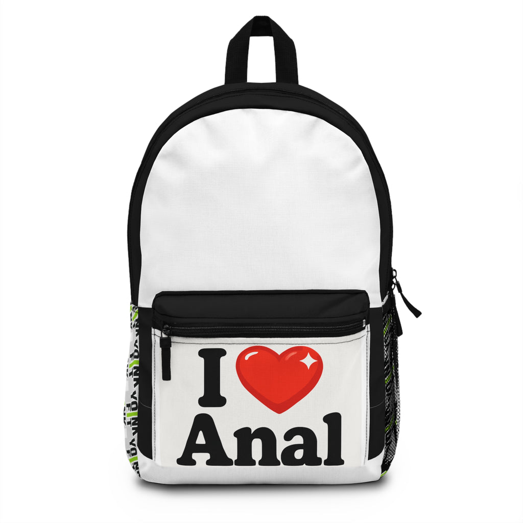 Playful Humor Backpack - I ❤️ Anal Novelty Backpack,l