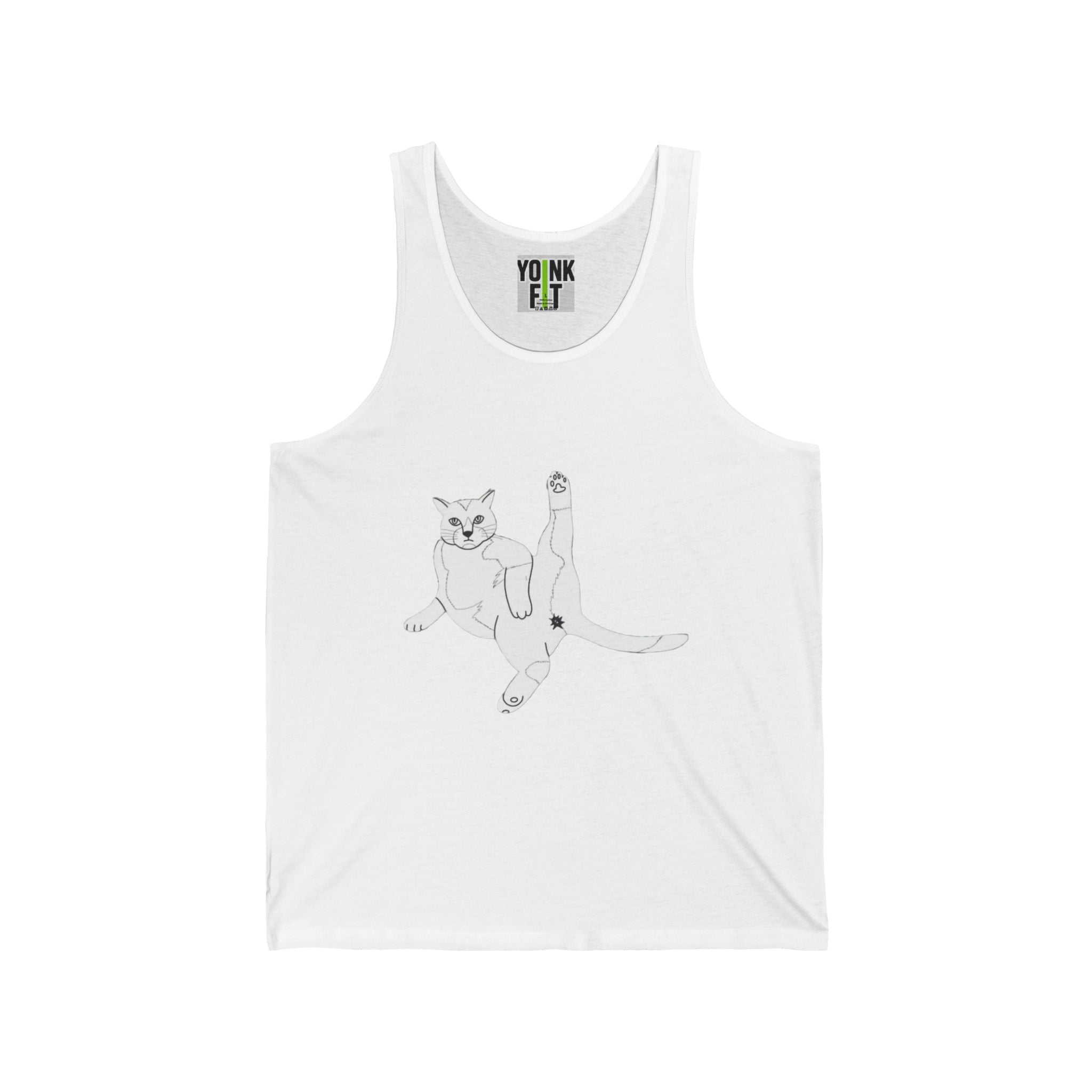 Unisex Jersey Tank with 'Cat Butt 2'