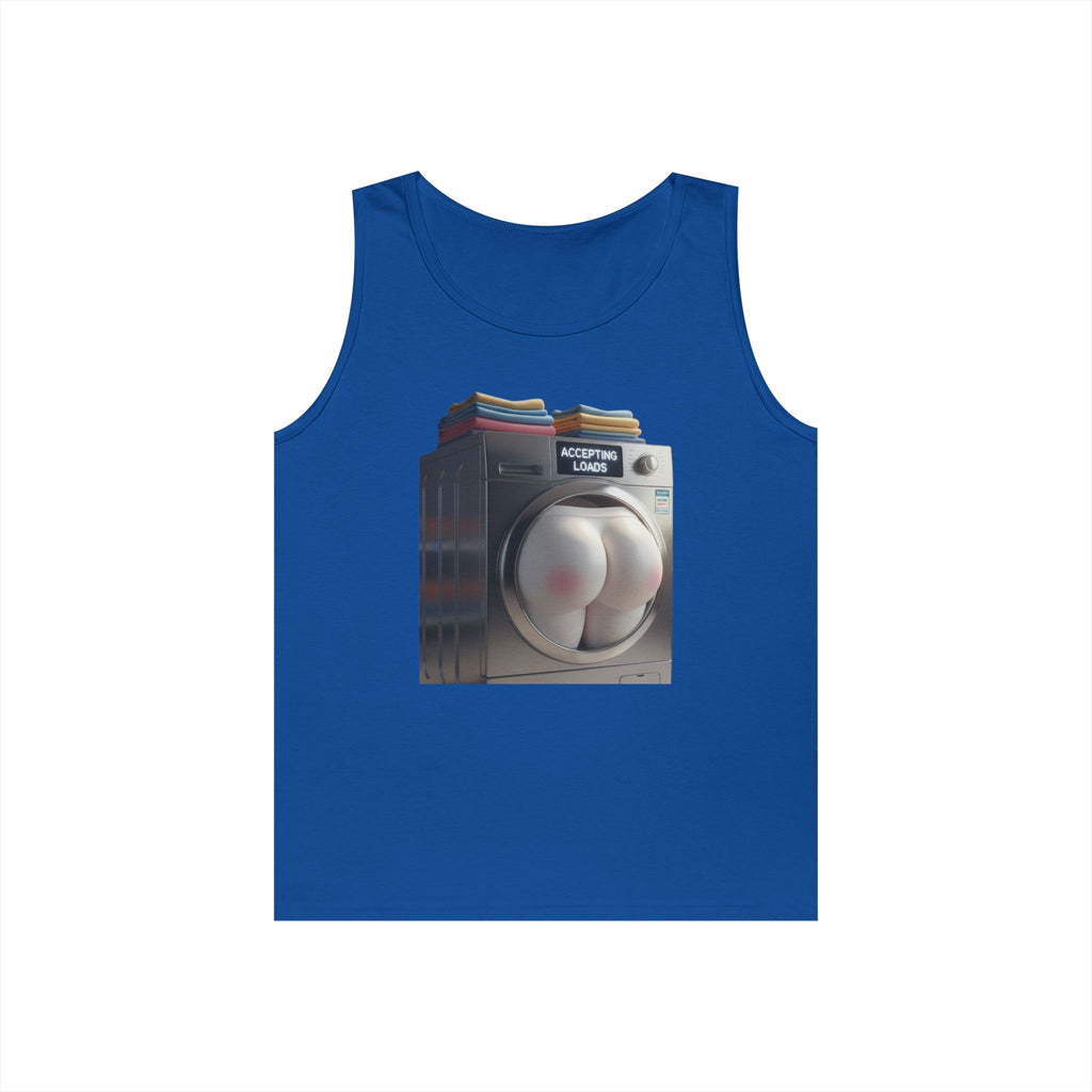 Accepting Loads - Graphic Tank Top — Retro Laundry Machine Art