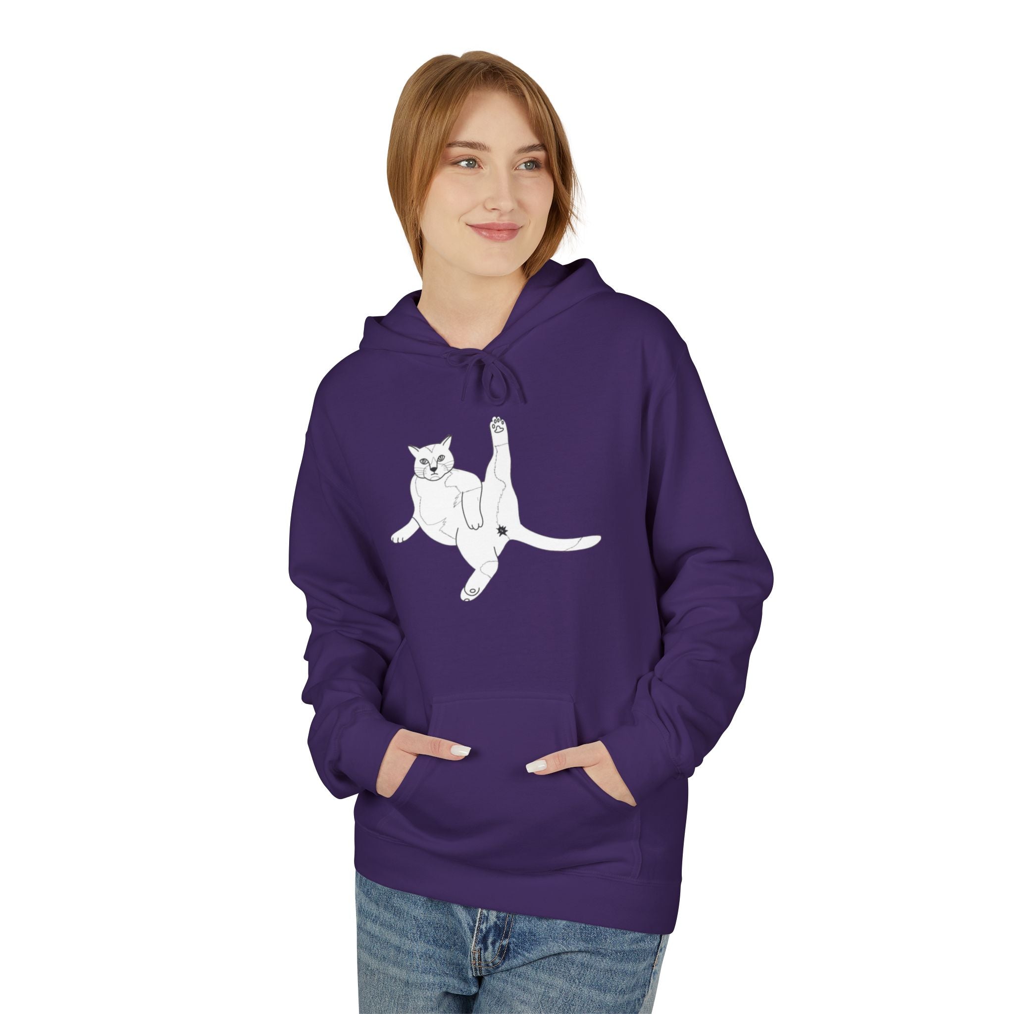 Hoodie - Cat Butt Sketch Design
