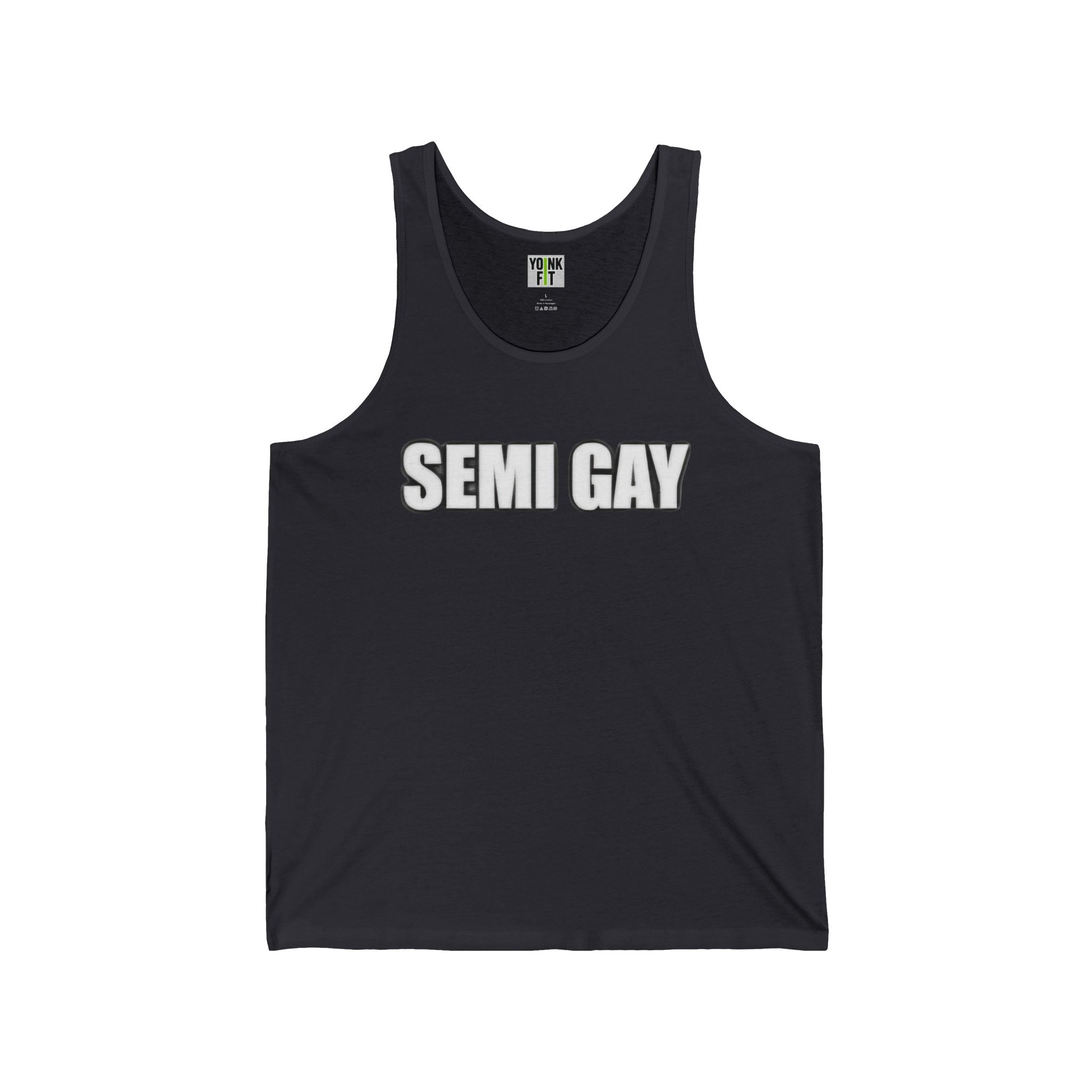 Unisex Jersey Tank- Semi Gay