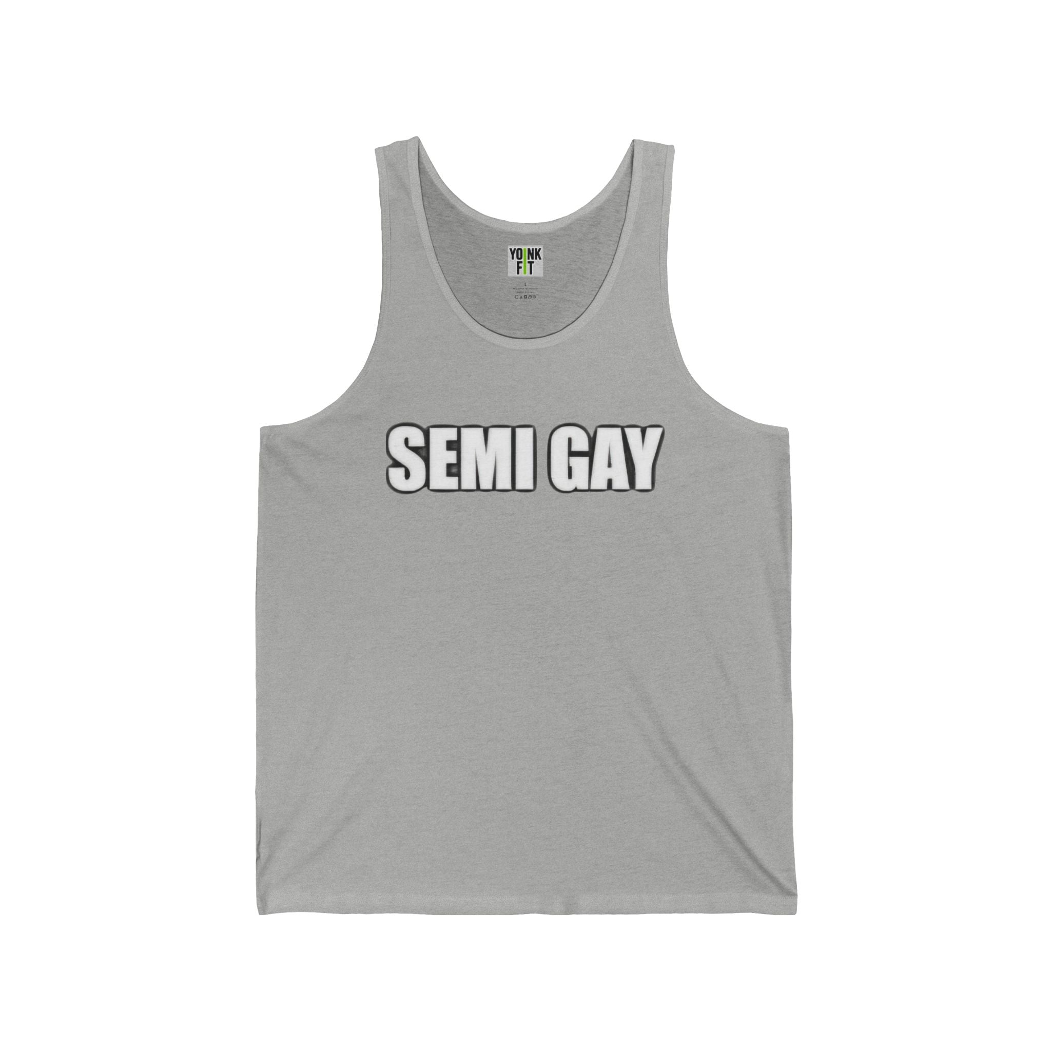 Unisex Jersey Tank- Semi Gay