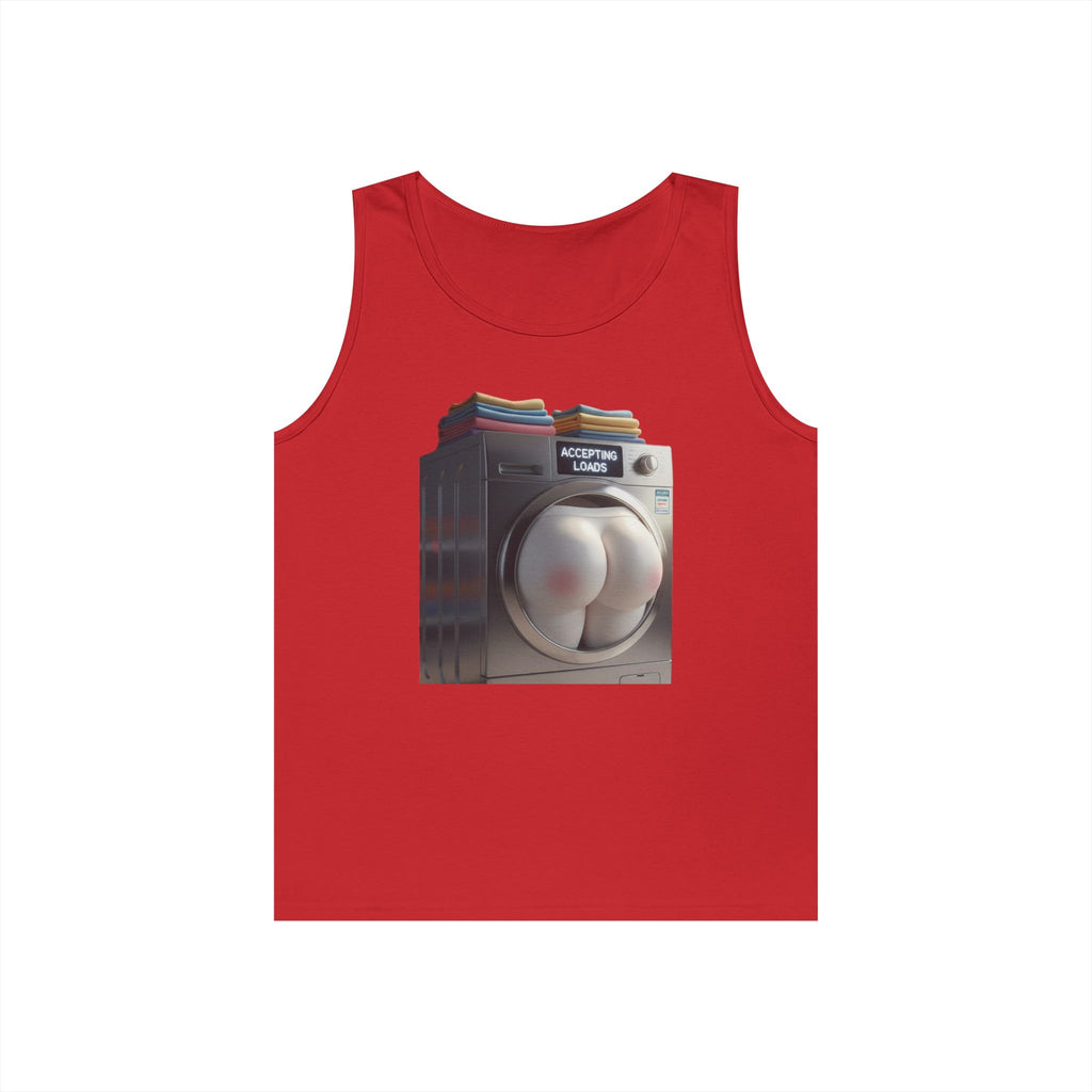 Accepting Loads - Graphic Tank Top — Retro Laundry Machine Art