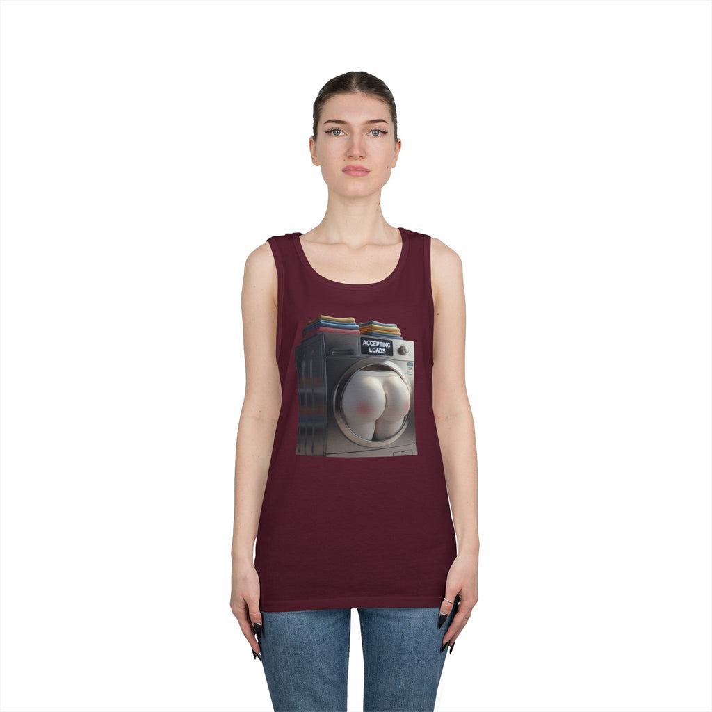 Accepting Loads - Graphic Tank Top — Retro Laundry Machine Art