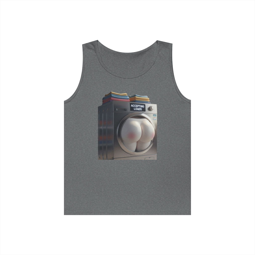 Accepting Loads - Graphic Tank Top — Retro Laundry Machine Art