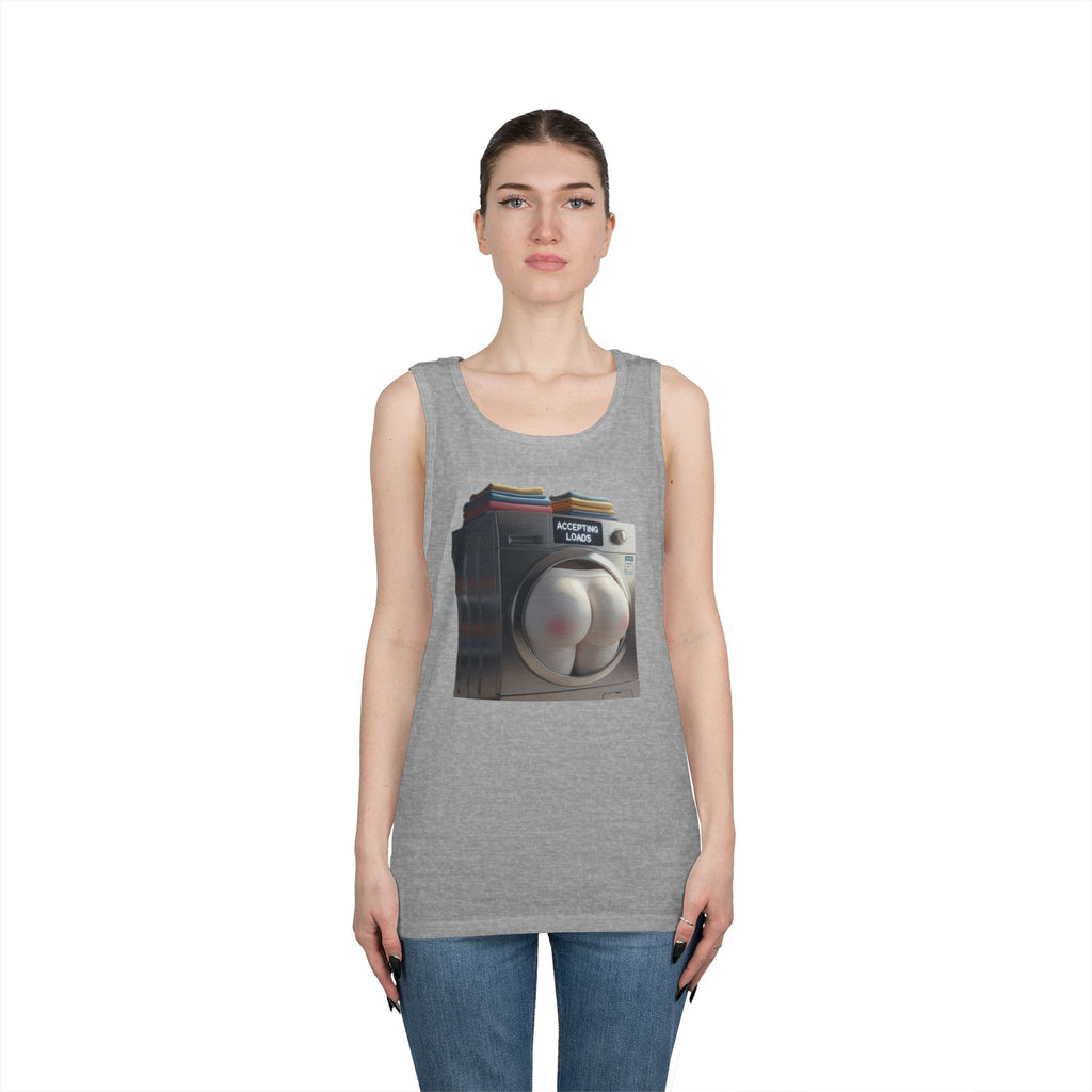 Accepting Loads - Graphic Tank Top — Retro Laundry Machine Art