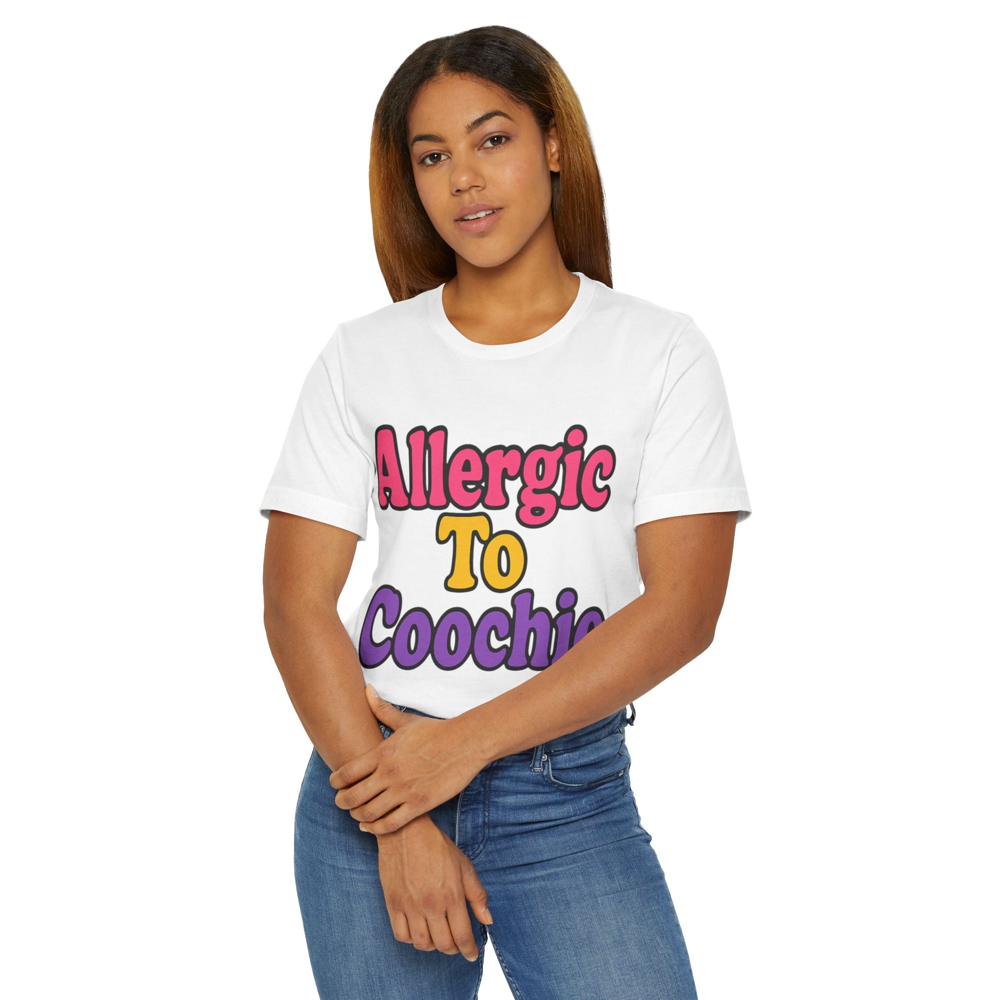 Unisex Jersey T-Shirt - Allergic to Coochie