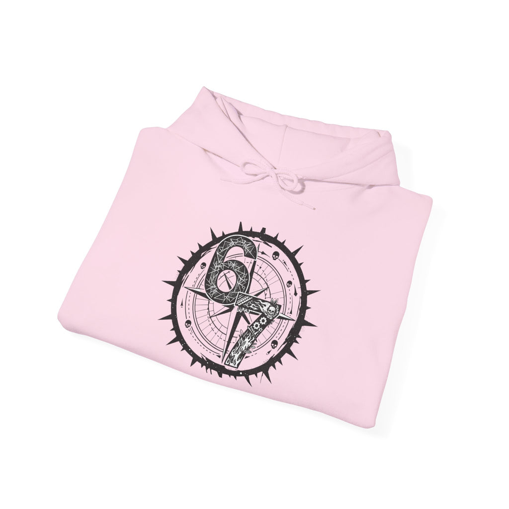 6-7 Hoodie - Minimal Funny Graphic Pullover