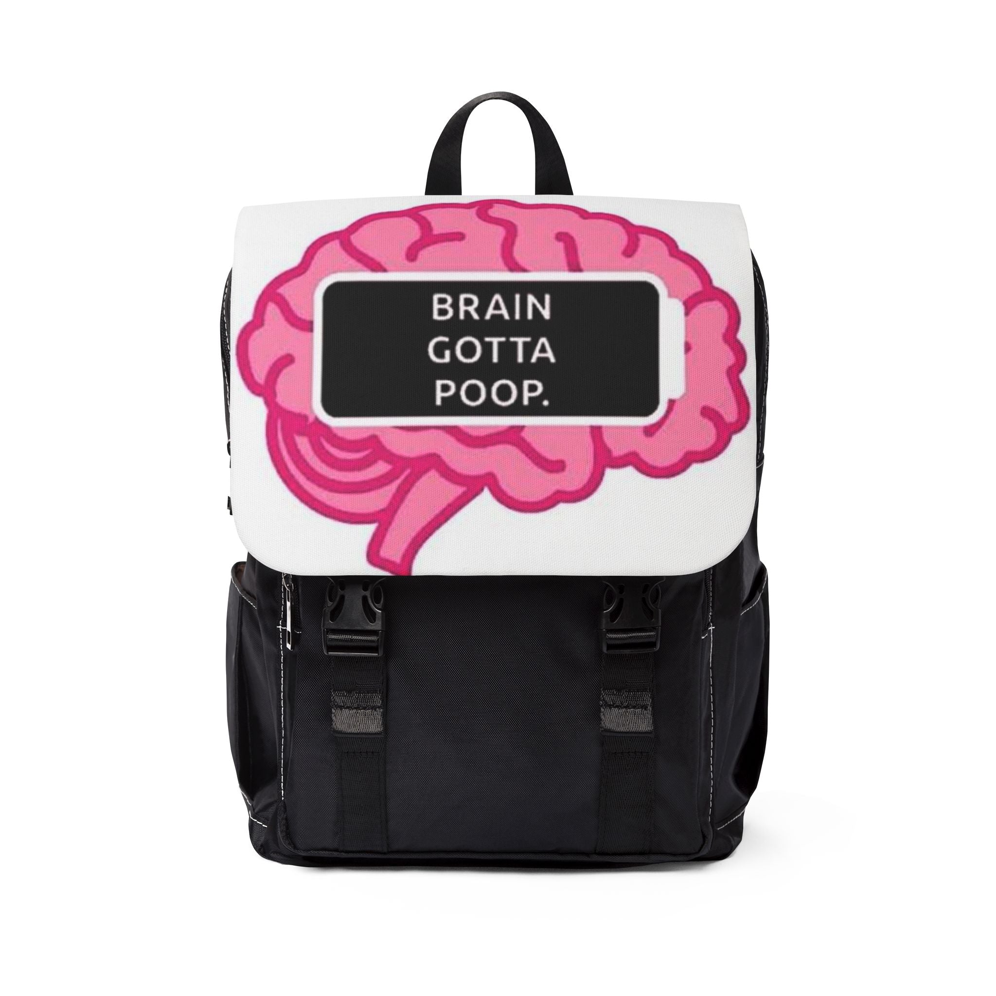 Unisex Casual Shoulder Backpack - Brain