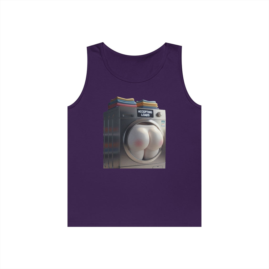Accepting Loads - Graphic Tank Top — Retro Laundry Machine Art