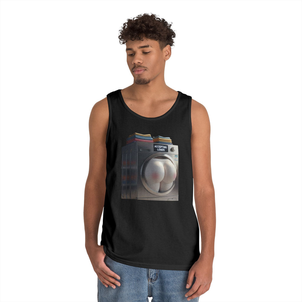 Accepting Loads - Graphic Tank Top — Retro Laundry Machine Art