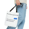 Pisces Tote Bag — Funny 'Pisces trust issues be like' Text & Zodiac Pisces Fish Design