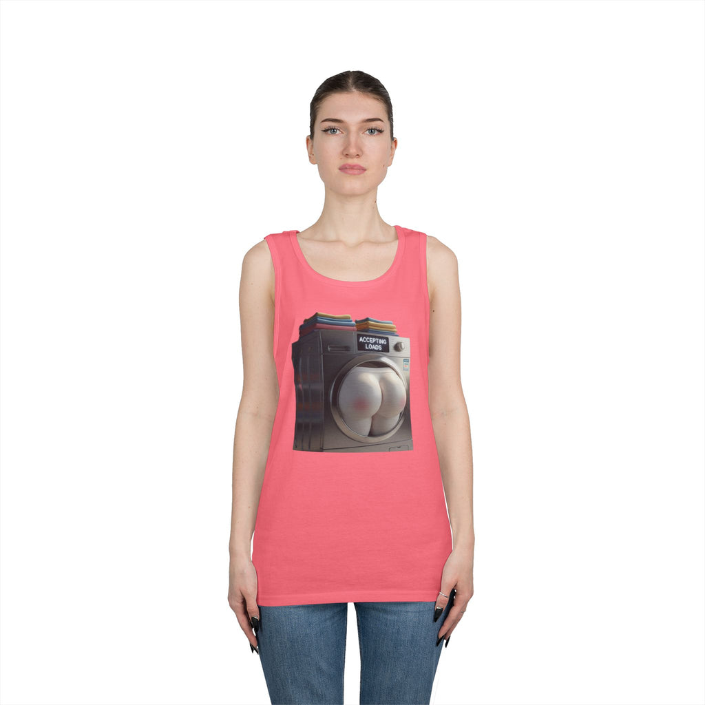Accepting Loads - Graphic Tank Top — Retro Laundry Machine Art