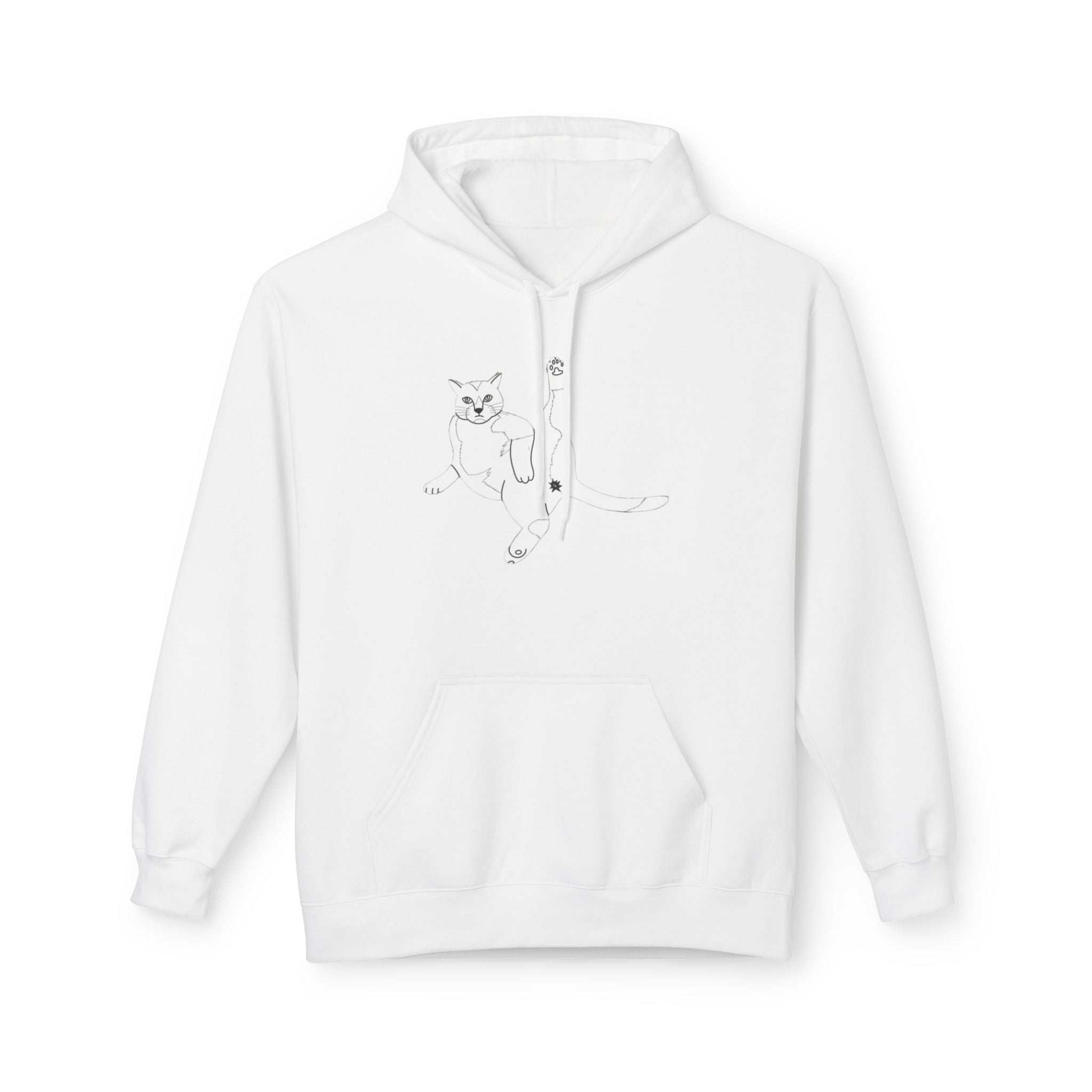 Hoodie - Cat Butt Sketch Design