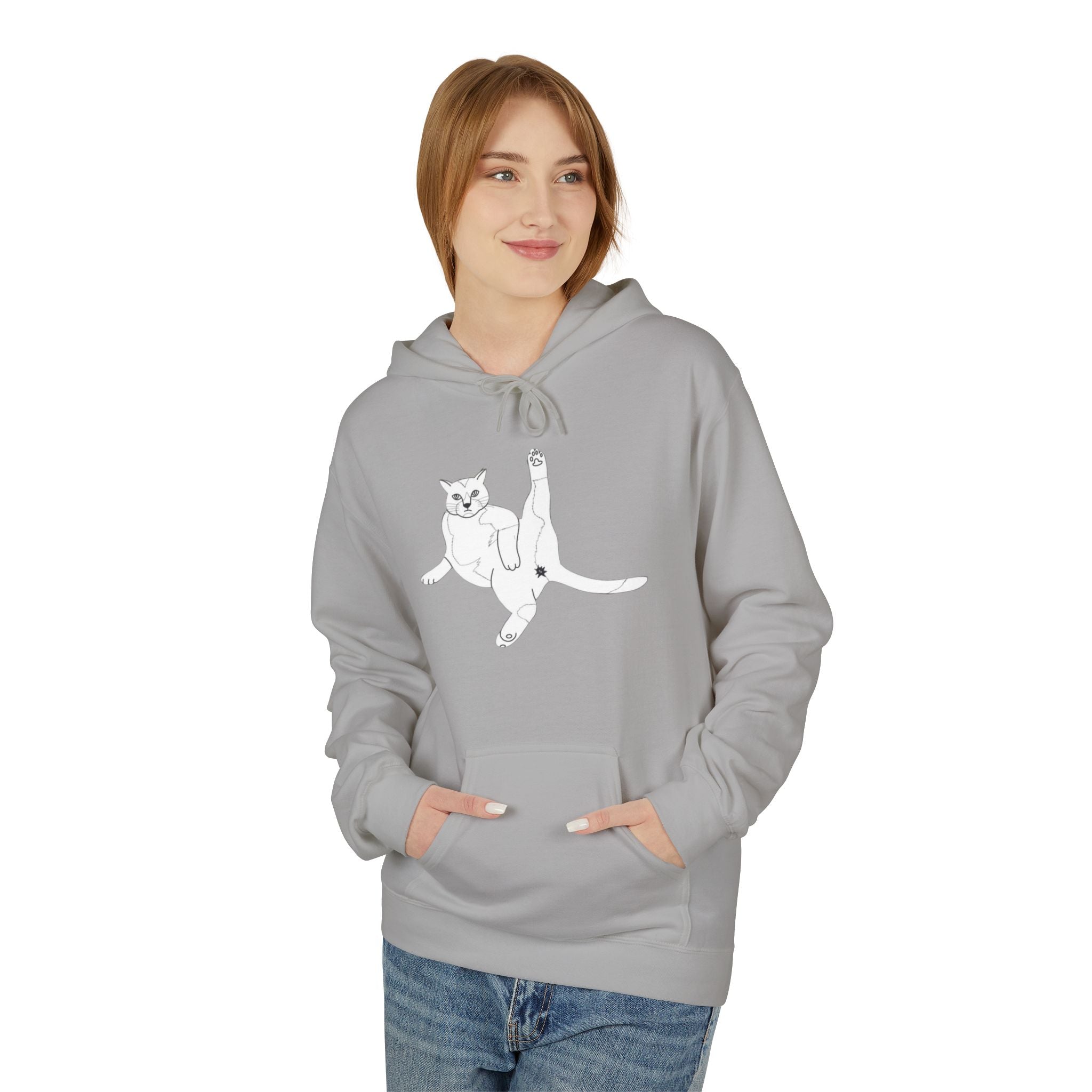 Hoodie - Cat Butt Sketch Design