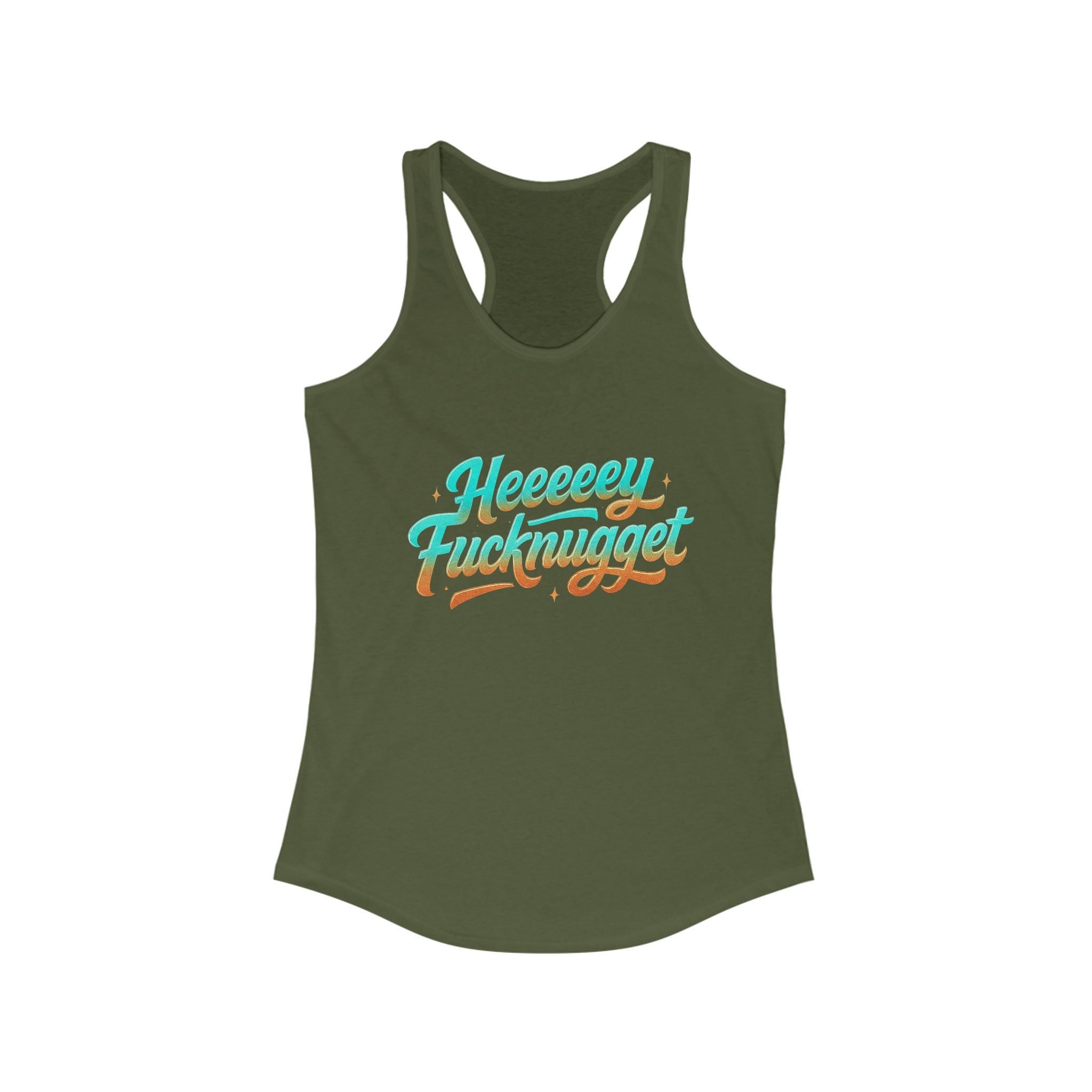 Racerback Tank - Heeey Fucknugget Women's Tank
