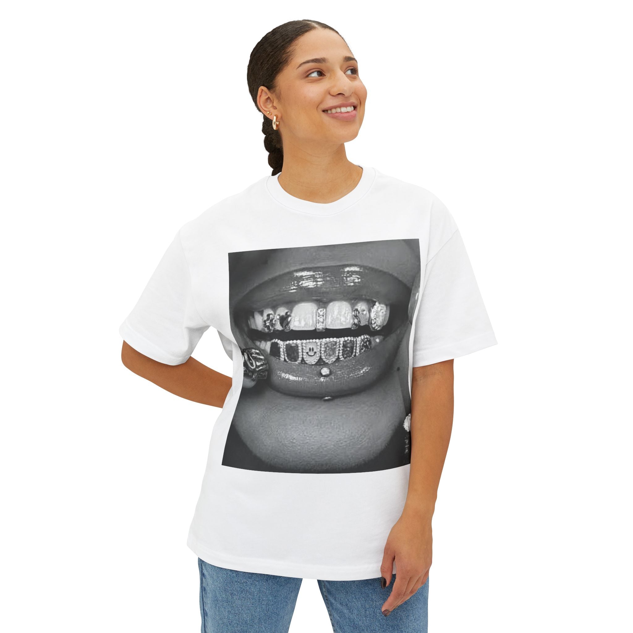 Boxy Tee Grillz Teeth Unisex Shirt