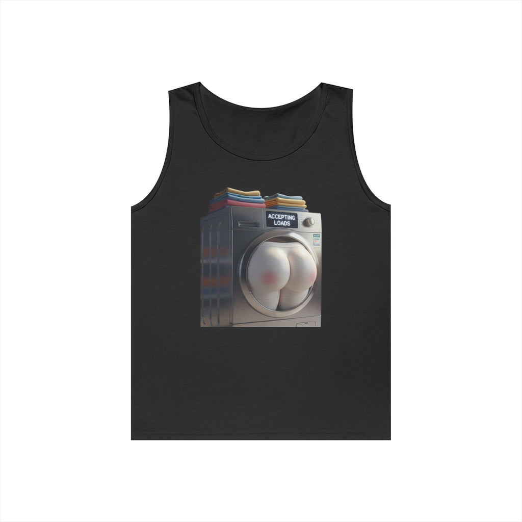 Accepting Loads - Graphic Tank Top — Retro Laundry Machine Art