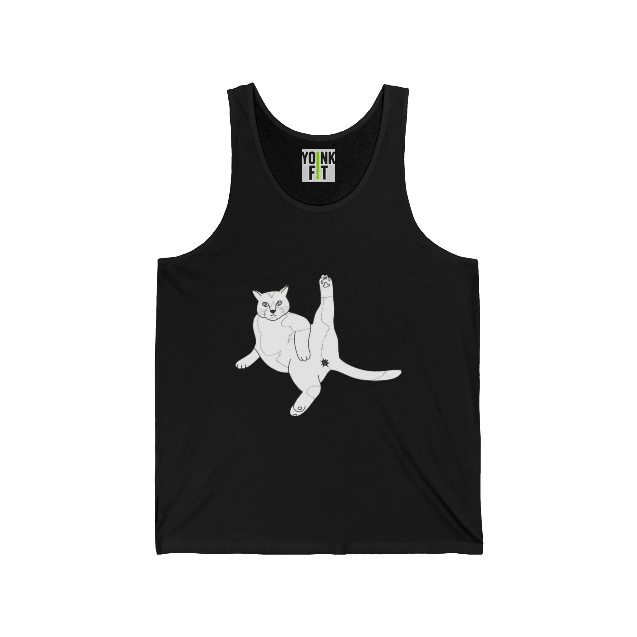 Unisex Jersey Tank with 'Cat Butt 2'