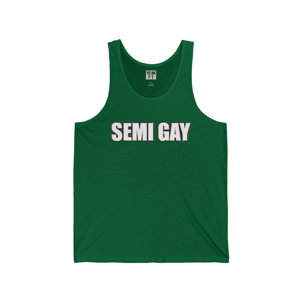 Unisex Jersey Tank- Semi Gay