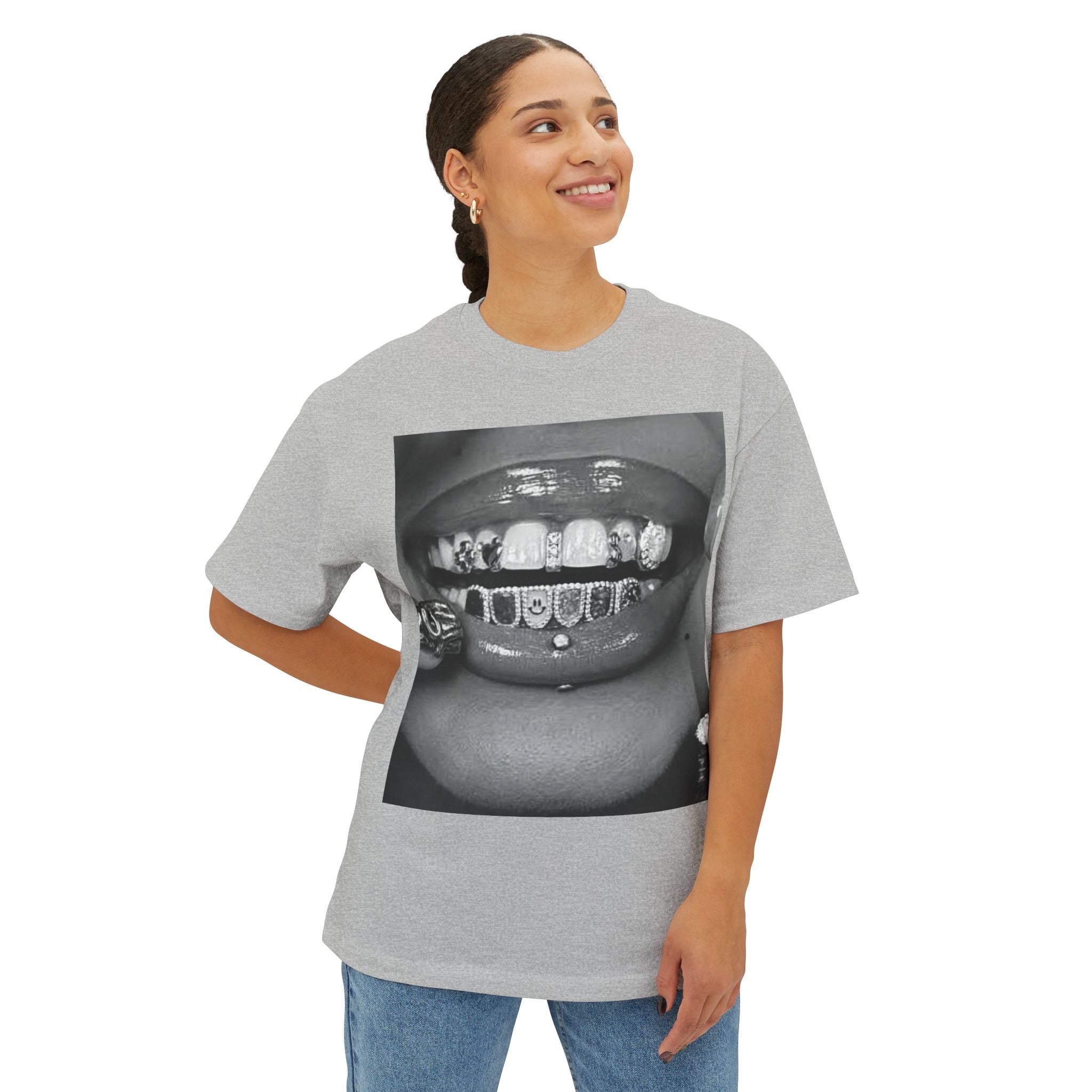 Boxy Tee Grillz Teeth Unisex Shirt