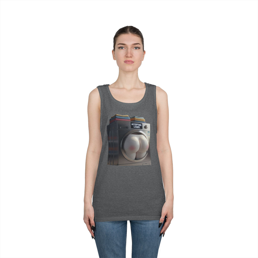 Accepting Loads - Graphic Tank Top — Retro Laundry Machine Art