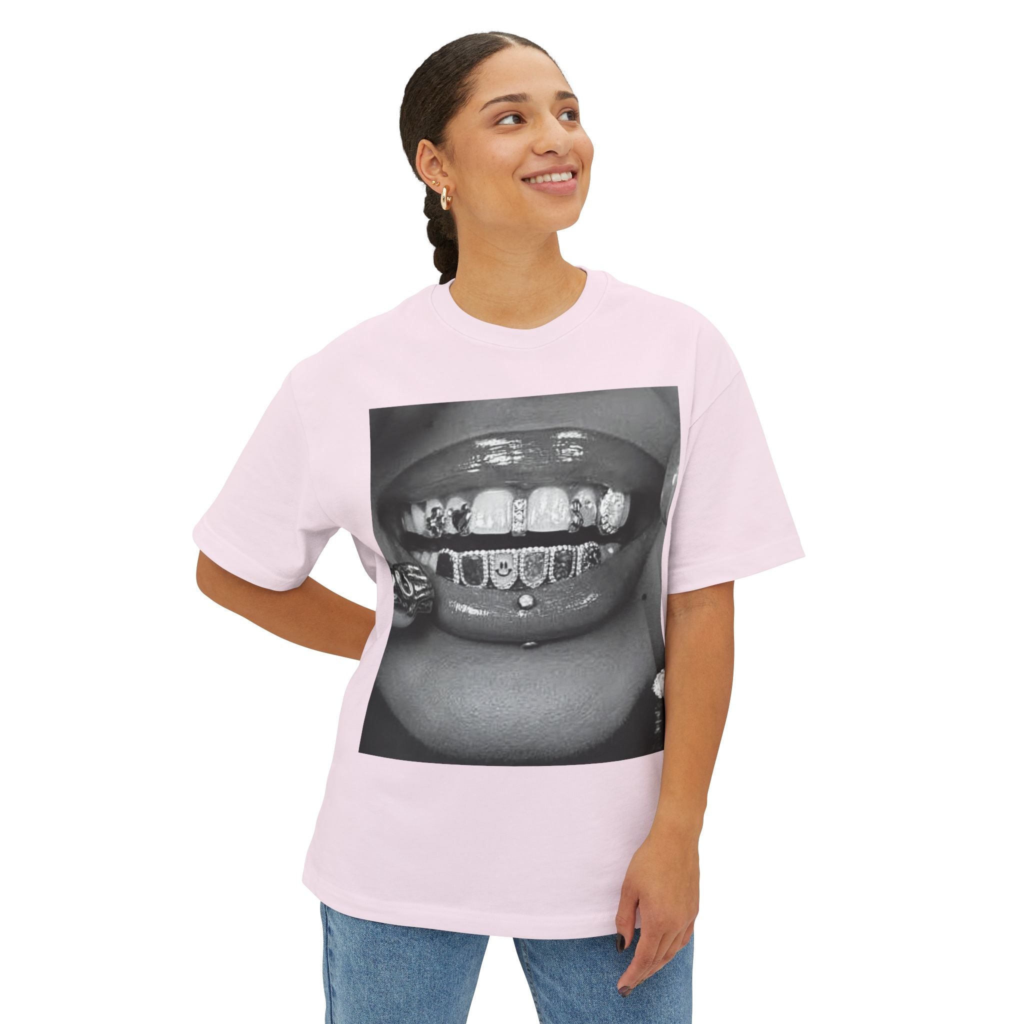 Boxy Tee Grillz Teeth Unisex Shirt