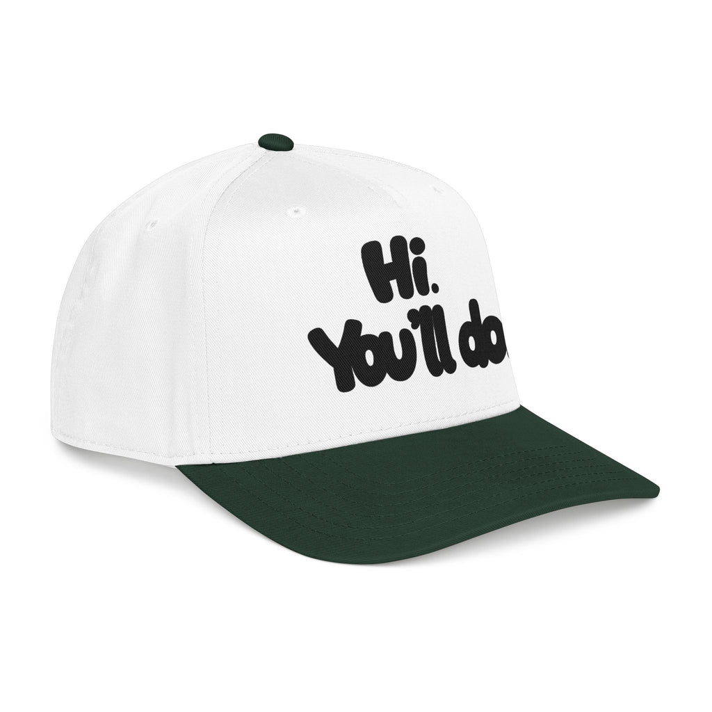 Hi, You’ll Do.  Baseball Cap — Black Statement Hat