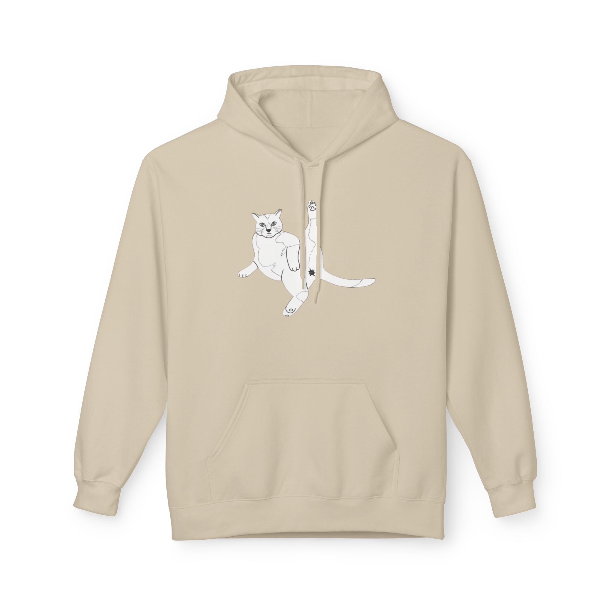 Hoodie - Cat Butt Sketch Design