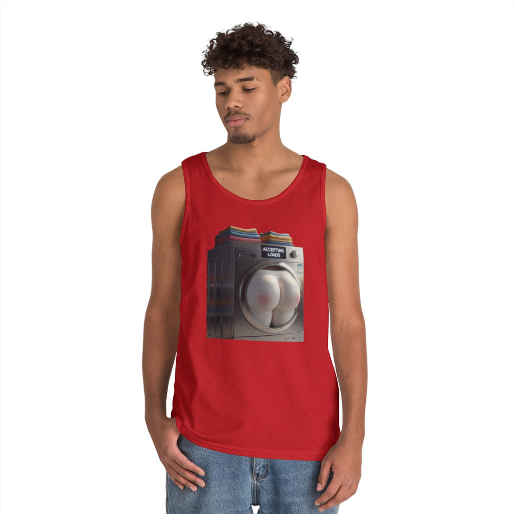 Accepting Loads - Graphic Tank Top — Retro Laundry Machine Art