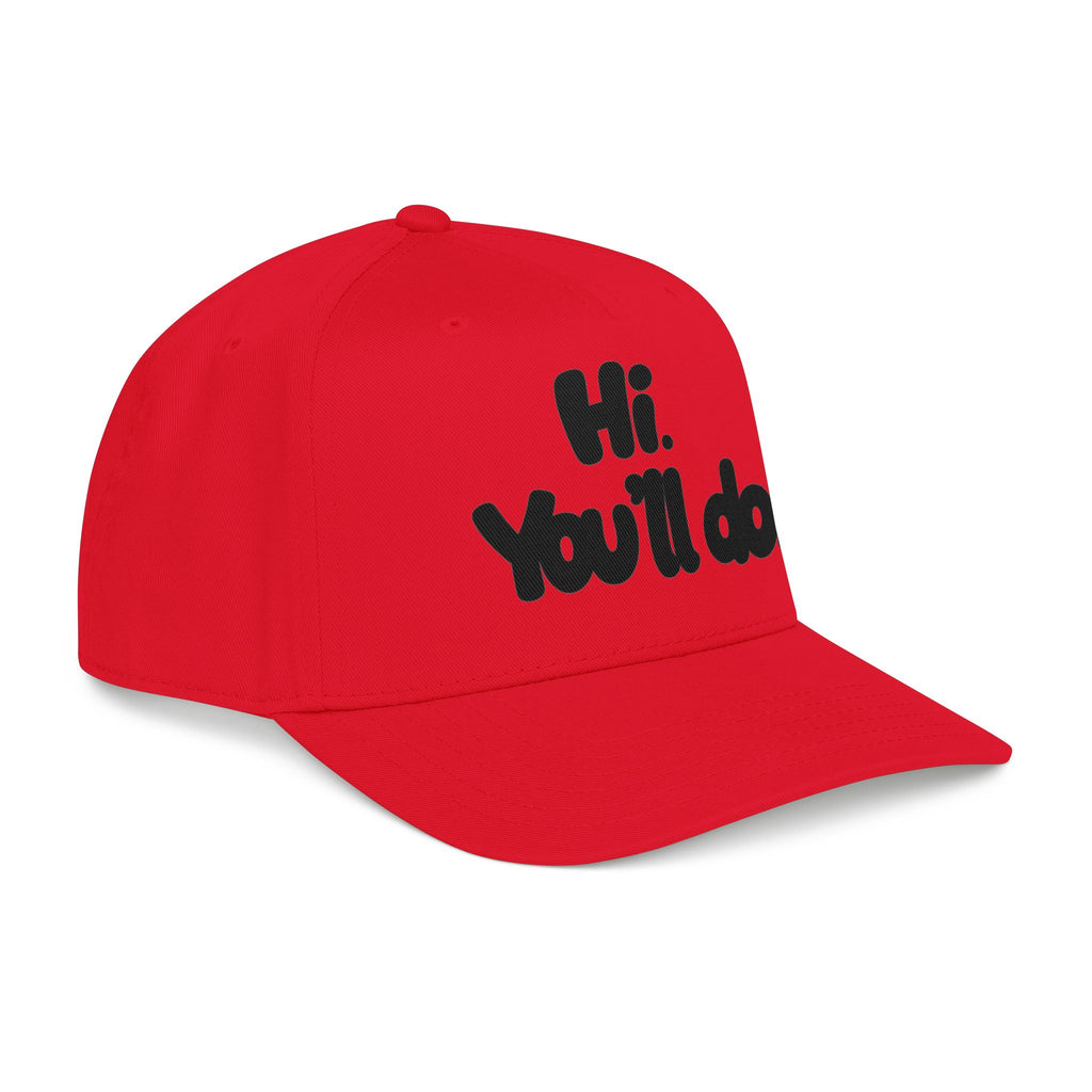 Hi, You’ll Do.  Baseball Cap — Black Statement Hat