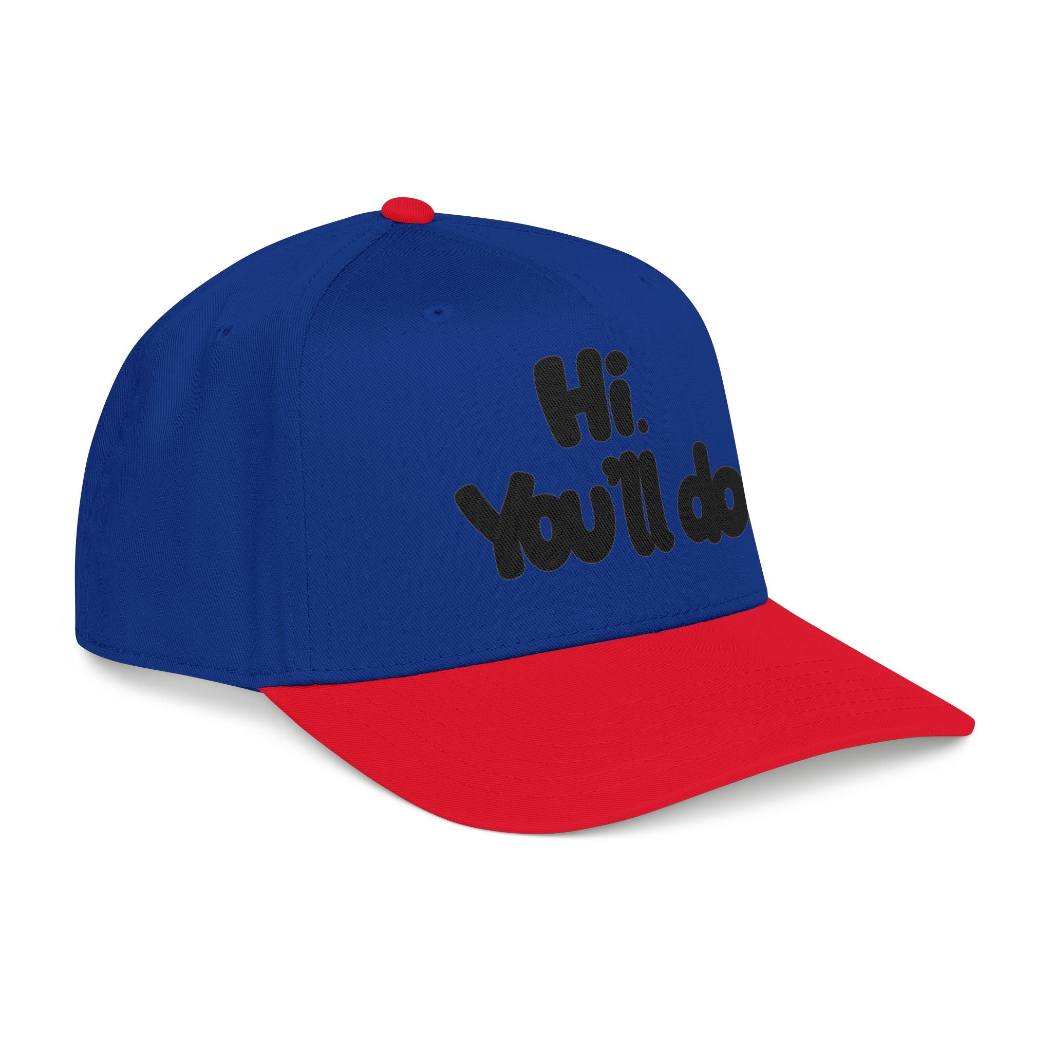 Hi, You’ll Do.  Baseball Cap — Black Statement Hat