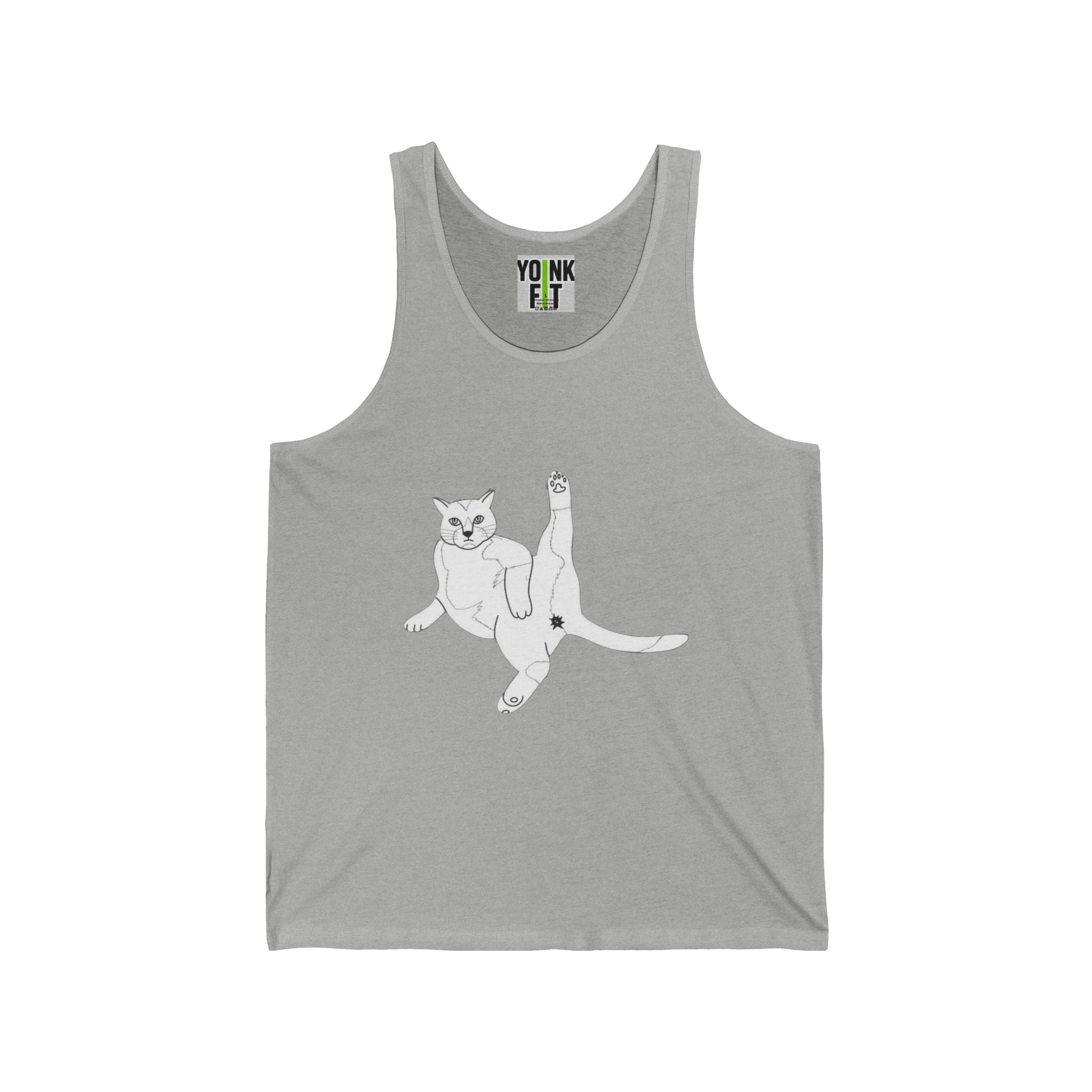 Unisex Jersey Tank with 'Cat Butt 2'