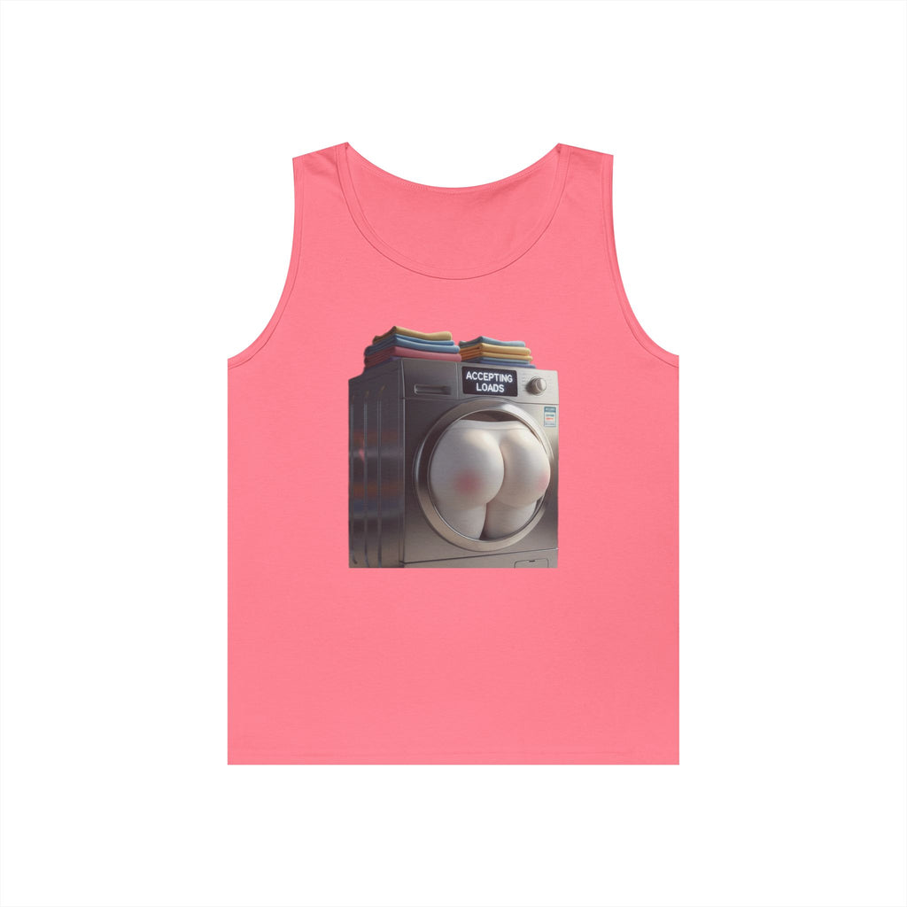 Accepting Loads - Graphic Tank Top — Retro Laundry Machine Art