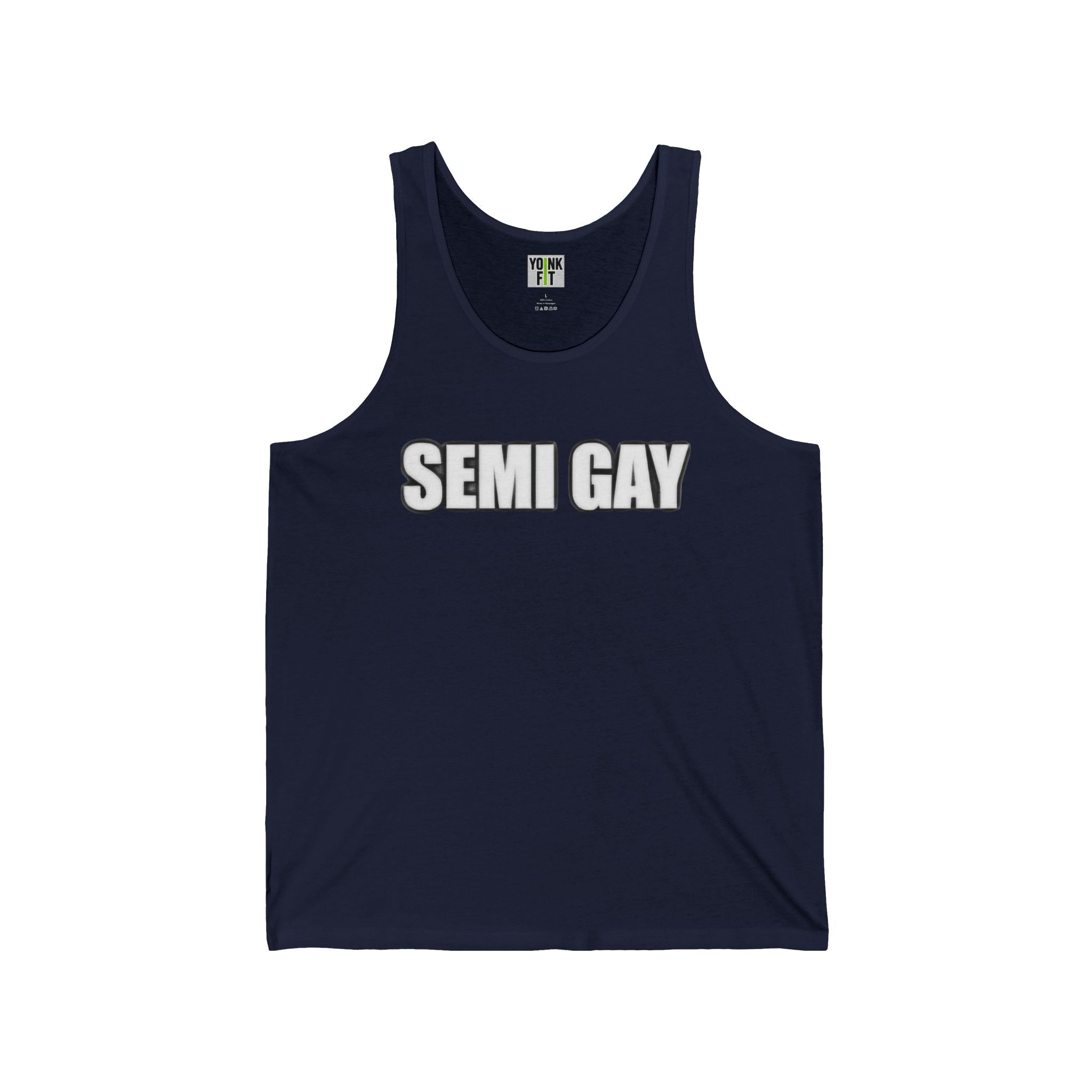 Unisex Jersey Tank- Semi Gay