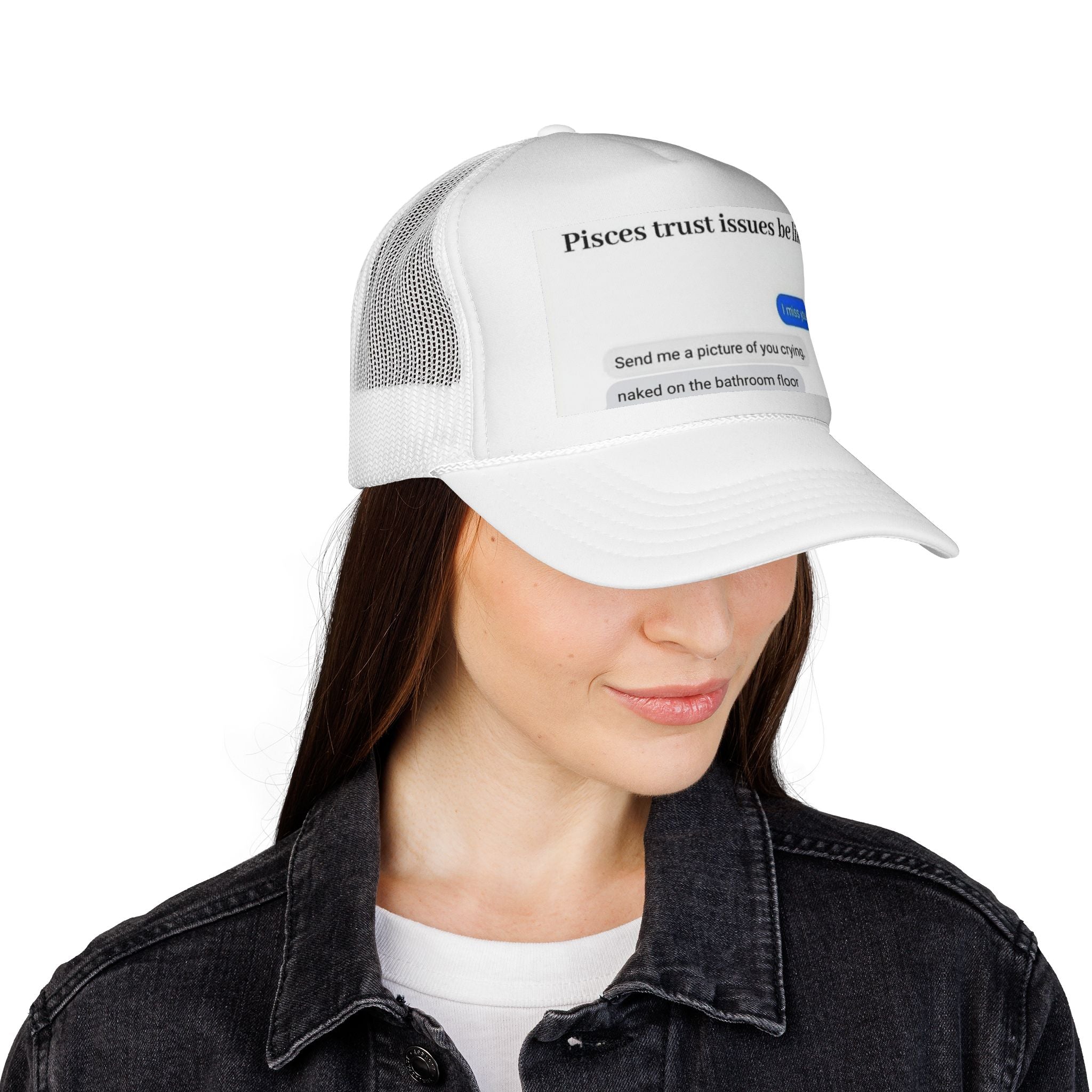 Pisces Trust Issues Trucker Cap — Funny Zodiac Meme Hat