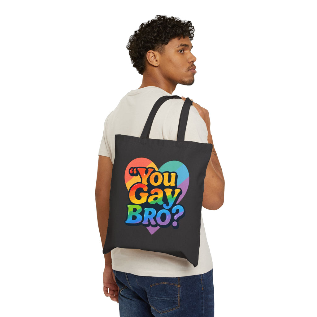 Pride and Fitness Tote Bags - You Gay Bro?