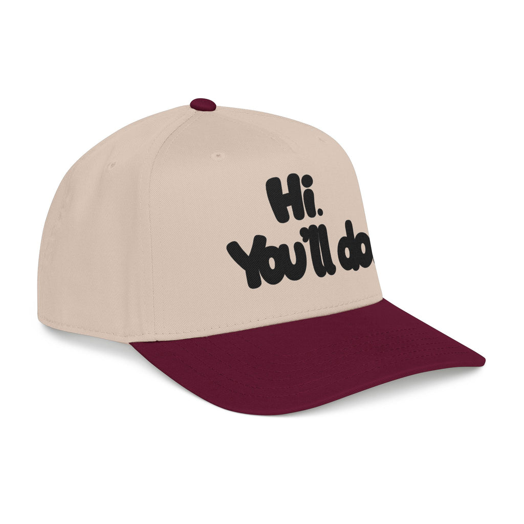 Hi, You’ll Do.  Baseball Cap — Black Statement Hat
