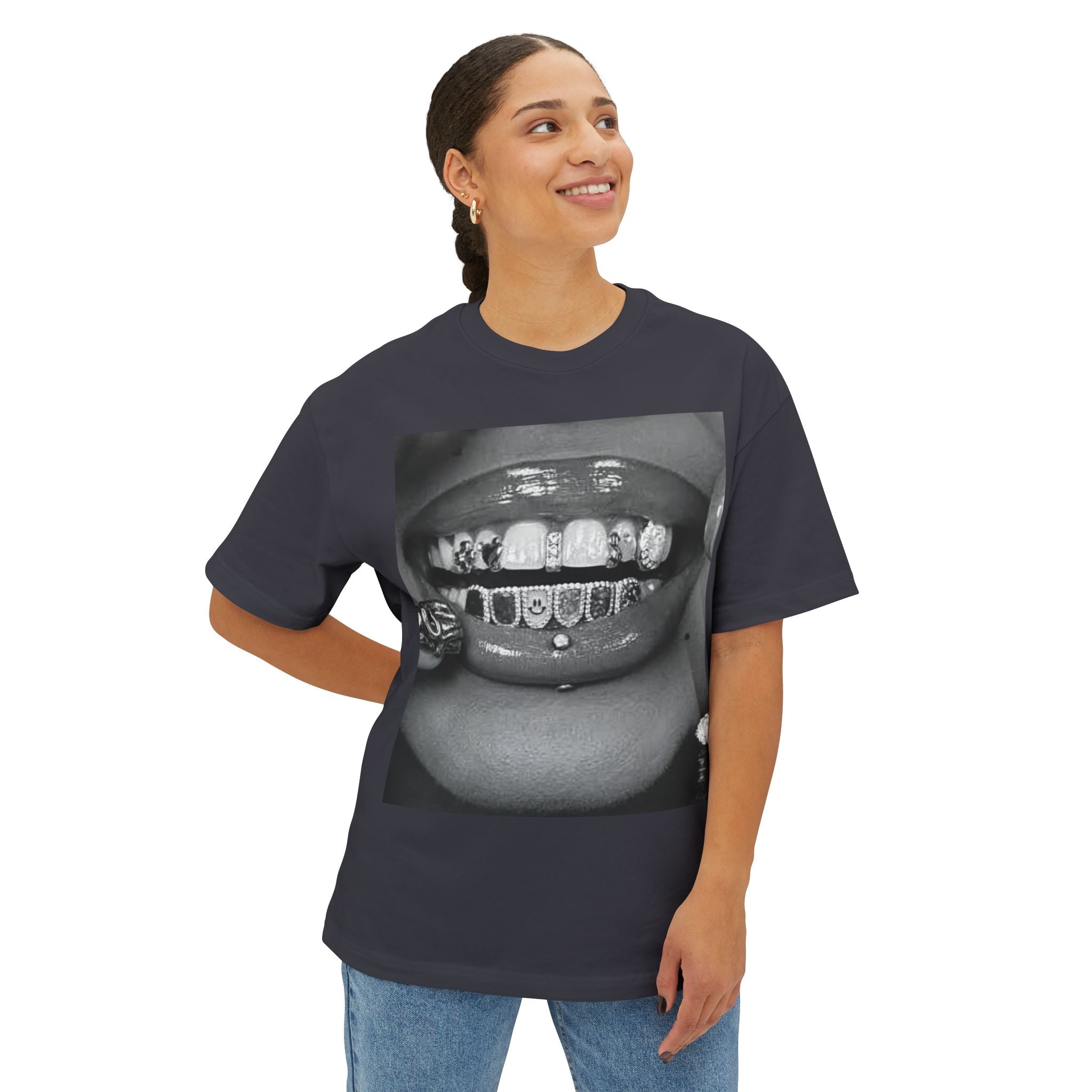 Boxy Tee Grillz Teeth Unisex Shirt