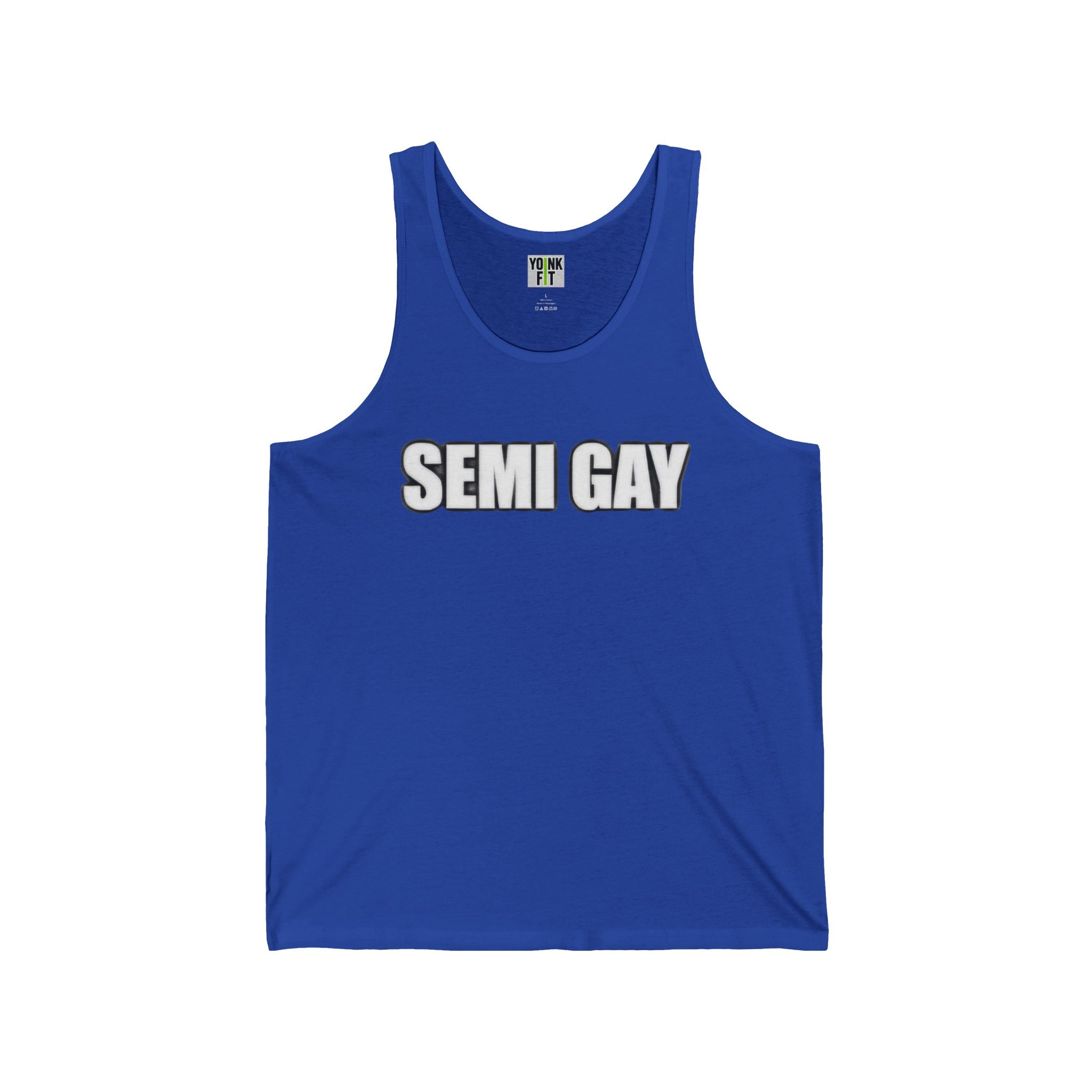 Unisex Jersey Tank- Semi Gay